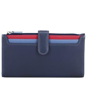 Mywalit Leather Continental Wallet - Blue
