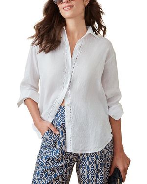 J.McLaughlin Linen Finn Blouse - Grey