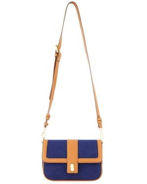 Tommy Bahama Solid Canvas Crossbody - Blue