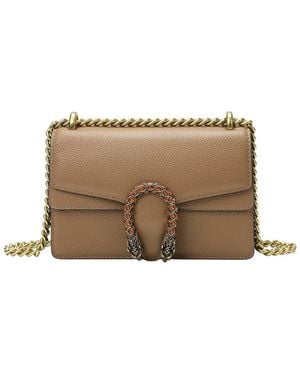 Tiffany & Fred Paris Crystal Dragon Leather Crossbody - Brown