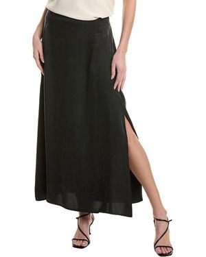 Splendid Marlowe Satin Slip Skirt - Black