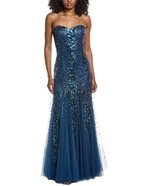 Issue New York Embellished Gown - Blue