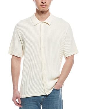 FOR THE REPUBLIC Ribbed Polo Shirt - White