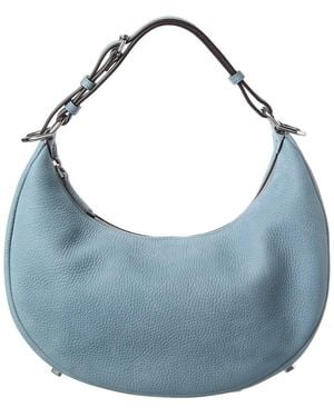 Fendi Graphy Small Leather Hobo Bag - Blue