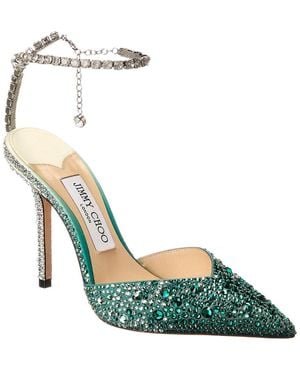 Jimmy Choo Saeda 100 Satin Pump - Green