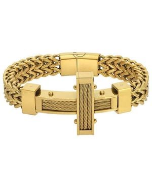 Eye Candy LA Phoebe Golden Cross Bracelet - Metallic