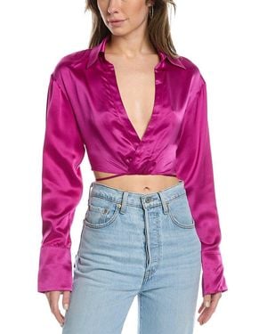 Nicholas Edeline Silk Top - Red