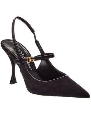 Dolce & Gabbana Suede & Leather Pump - Blue