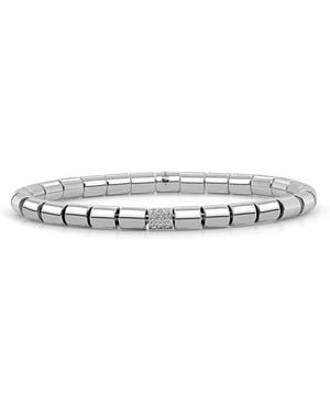 Sabrina Designs 14k 0.35 Ct. Tw. Diamond Barrel Bead Stretch Bracelet - White