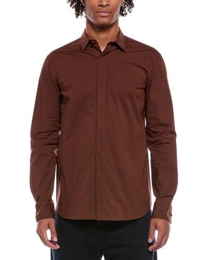 Valentino Solid Button Shirt - Brown