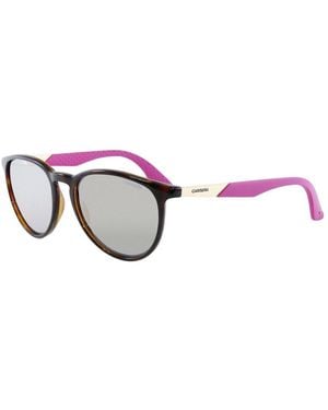 Carrera Round Havana Purple Mirrored Sunglasses - Grey