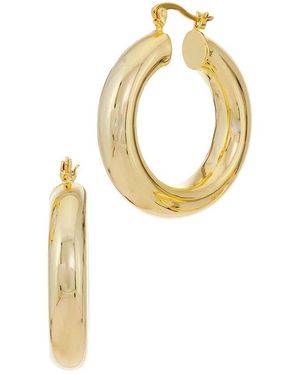 Savvy Cie 18k Plated Hoops - Metallic
