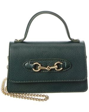 Persaman New York Reagan Leather Shoulder Bag - Green