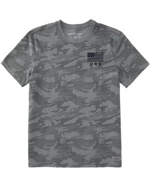 Life Is Good. Crusher T-Shirt - Grey