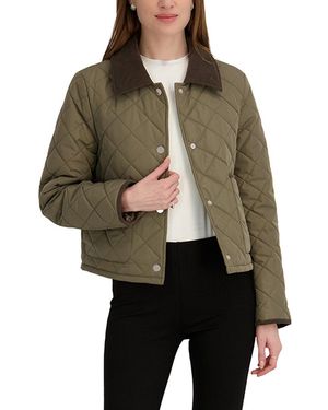Tahari Haly Short Quilted Jacket - Green
