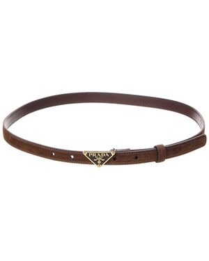 Prada Suede Belt - Brown