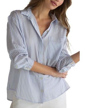 Bella Dahl Oversized Split Back Button Down - Blue