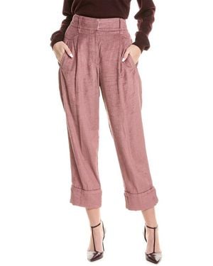 Brunello Cucinelli Linen-Blend Pant - Red