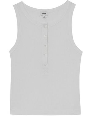 Reiss Erin Button Vest - Grey