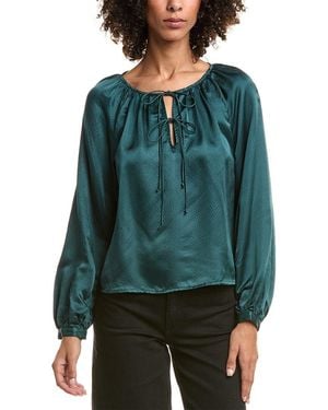 Bella Dahl Hammered Satin Blouse - Green