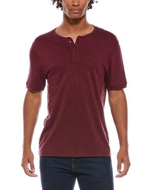 Vince Slub Henley Shirt - Red