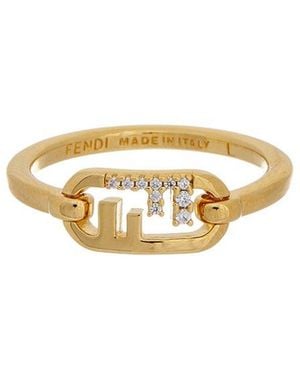 Fendi O'Clock Cz Ring - White