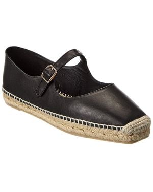Castañer Pepa Leather Espadrille - Black