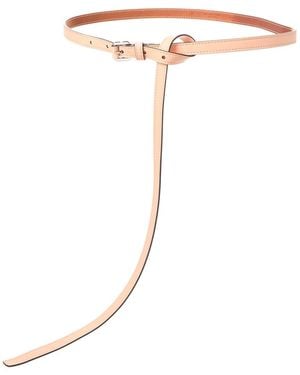 Michael Kors Carolyn Leather Belt - White