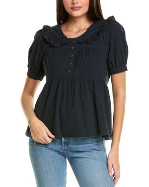 CELESTINE SEI Puff Sleeve Top - Black