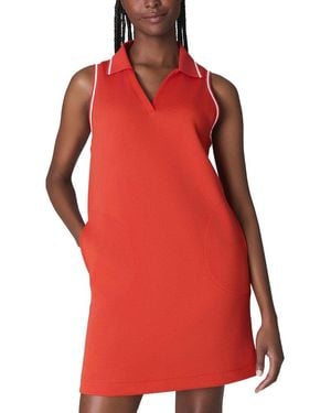 Spanx Airpique Sleeveless Polo Dress - Red