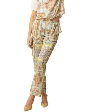 Hale Bob Silk-Blend Katie Pant - Metallic