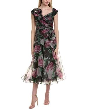 Teri Jon Midi Dress - Black