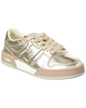 Fendi Match Leather Sneaker - Metallic
