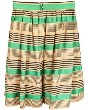Dolce & Gabbana Striped Mini Skirt, Size Eu 38 (authentic Pre-loved) - Green