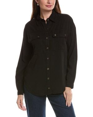 XCVI Twill Smithson Button Up Shirt - Black