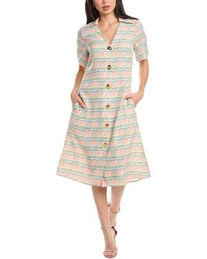 St. John Plaid Dress - Natural