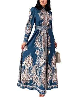 WELLWAY Maxi Dress - Blue