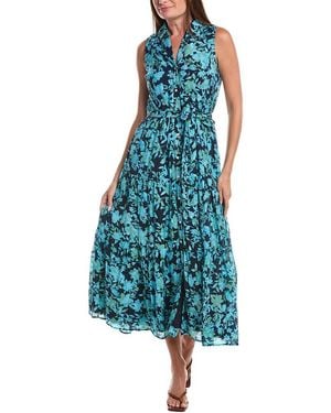 Cece Printed Maxi Dress - Blue