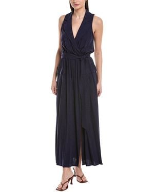 L'Agence Mayer Military Maxi Dress - Blue