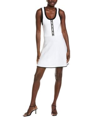 Endless Rose Scoop Neck Knit Mini Dress - White