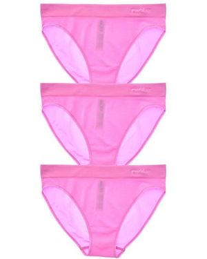 DKNY 3Pk Seamless Litewear Hi-Cut Bikini - Pink