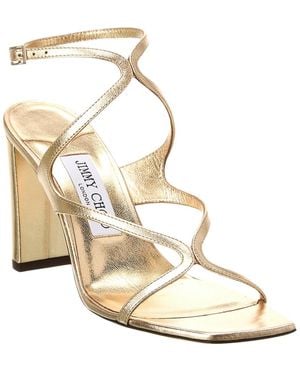 Jimmy Choo Azie 85 Leather Sandal - Metallic