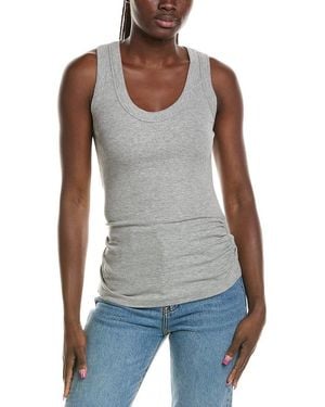Michael Stars Micah Ruched Scoop Neck Tank - Gray