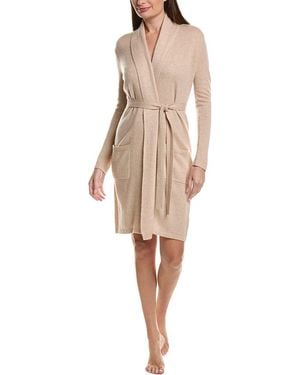 Sofiacashmere Sofiacashmere Classic Jersey Wool & Cashmere-Blend Robe - Natural