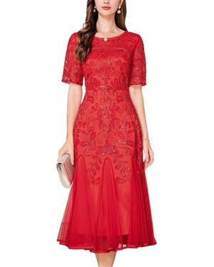 LEBRIN ATELIER Midi Dress - Red