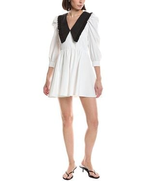 HL Affair Long Sleeve Mini Dress - White