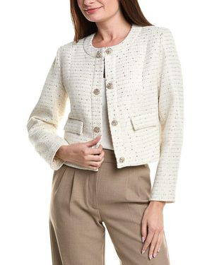 Nanette Lepore Tweed Cardigan - Grey