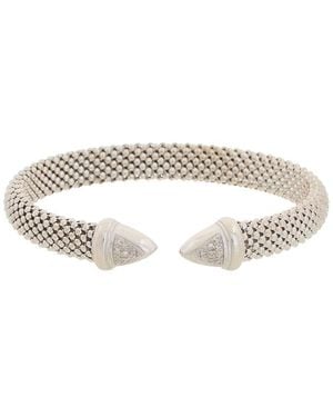 Meshmerise 18K Rose Vermeil 0.15 Ct. Tw. Diamond Mesh Bangle - White