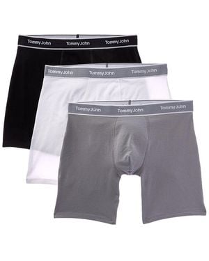 Tommy John Set Of 3 Essential Cool Boxer Brief - Grey