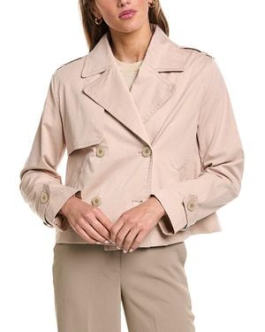 Fleurette Cropped Trench Coat - Natural